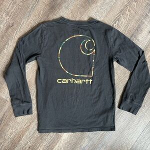 Carhartt long sleeve pocket tee camo logo